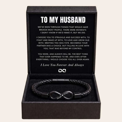 "To My Husband" - Infinity Personalized Bracelet